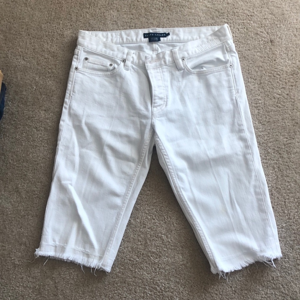 Ralph Lauren white blue label shorts